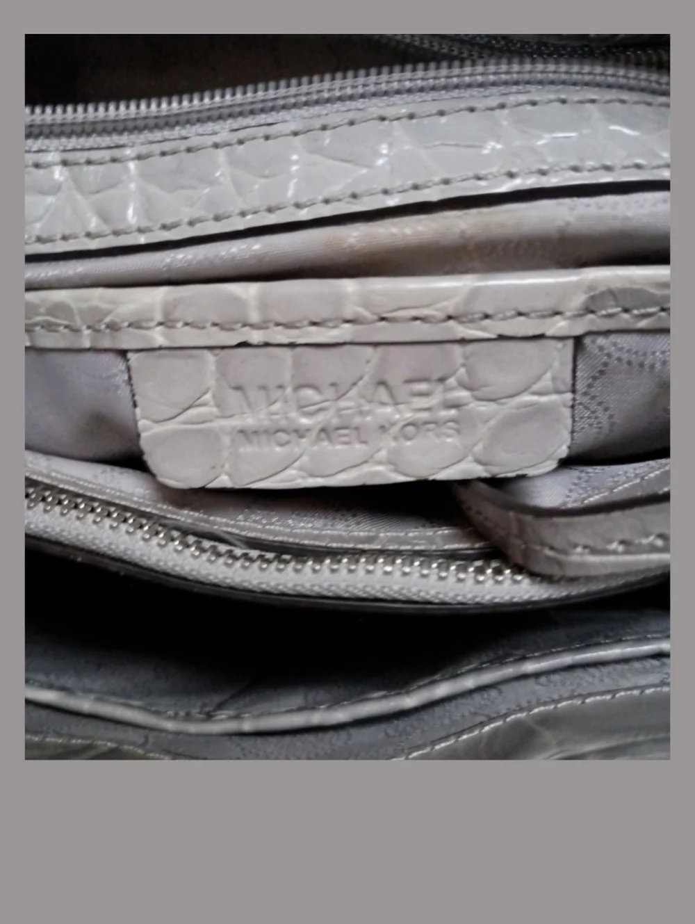 🤩MK💎Dillon Croc Satchel🖤luxury tote🖤MICHAEL KORS Tote work bag travel bag EUC - Picture 11 of 11